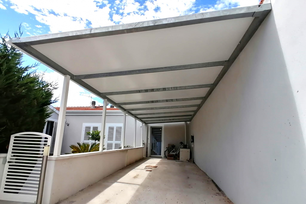 copertura pergola in ferro pvc