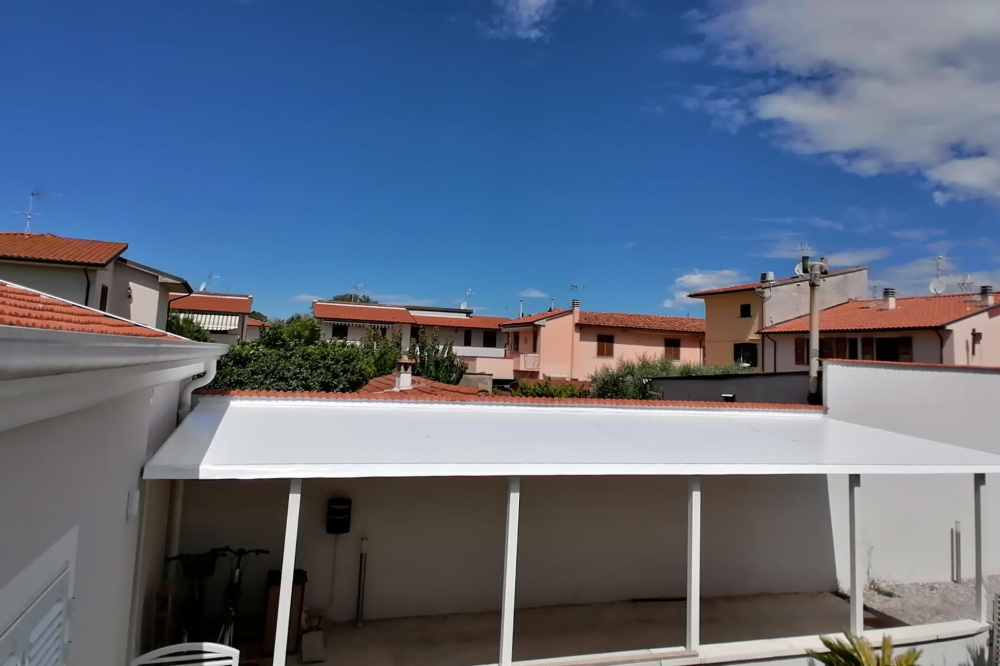 copertura pergola in ferro pvc