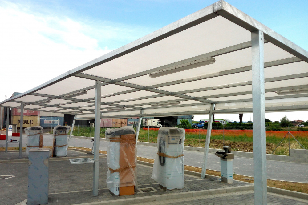 copertura pvc struttura in ferro