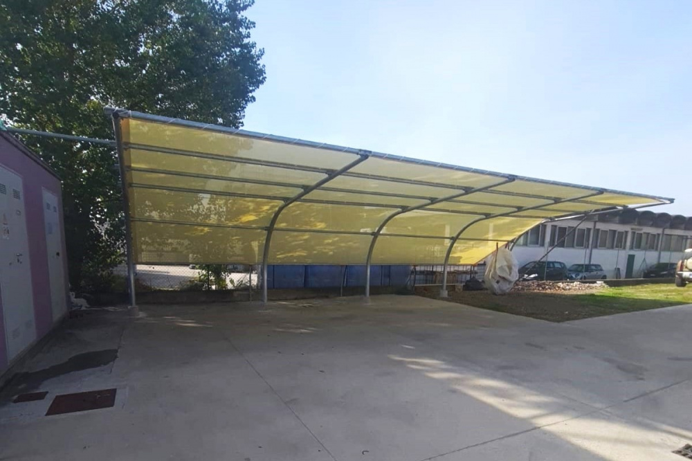 copertura superiore pvc carport