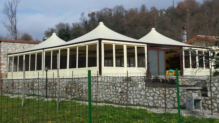 gazebo chiusura laterale settore civile