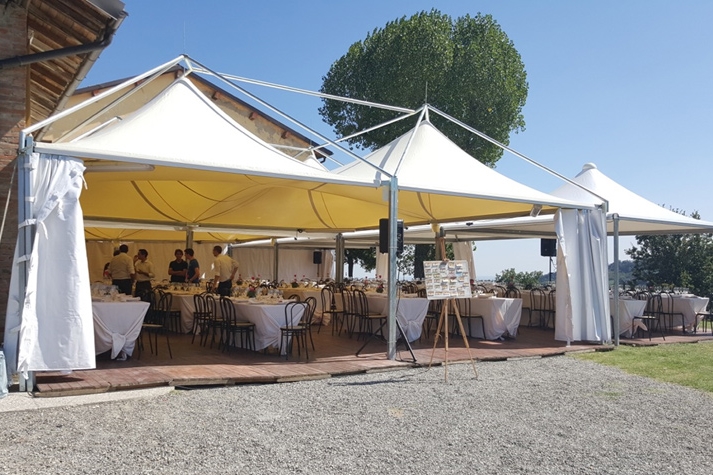 gazebo in pvc per ristoranti