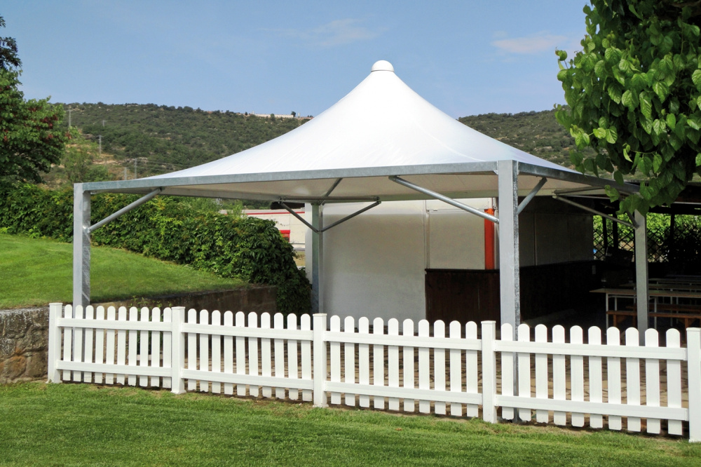 gazebo telo in pvc bianco